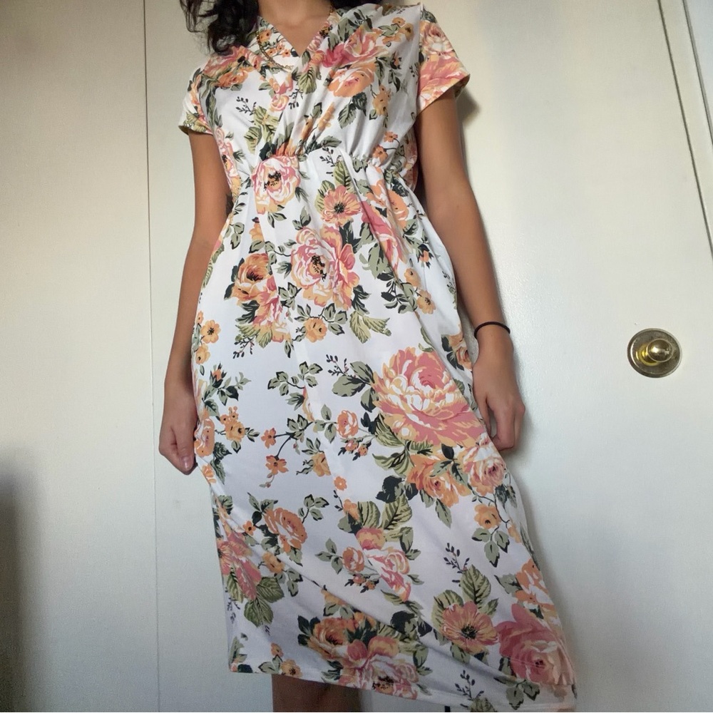 Floral Print Midi Dress